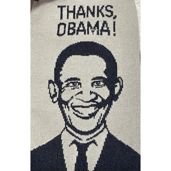NWT FOOT TRAFFIC Mens Socks-Former President Obama Shoe Size 7-12 THANKS, OBAMA! - Picture 4 of 5
